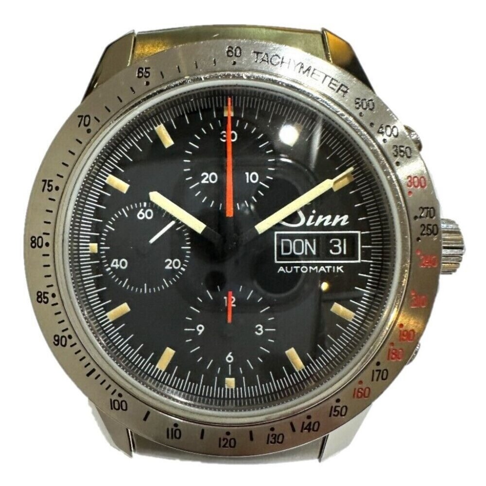 Sinn 303 autobahn Chronograph Date Automatic Watch Face (Belt is unbranded)